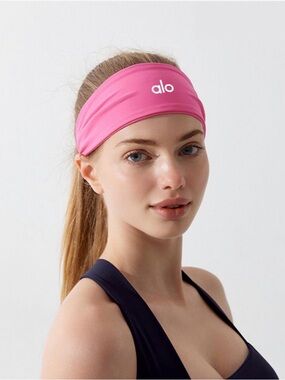ALO Yoga Hot Pink Wide Performance Headband